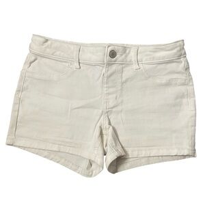 SO Coastal Minimalist Summer Beachy Cotton White Shorts Girl’s Size 14